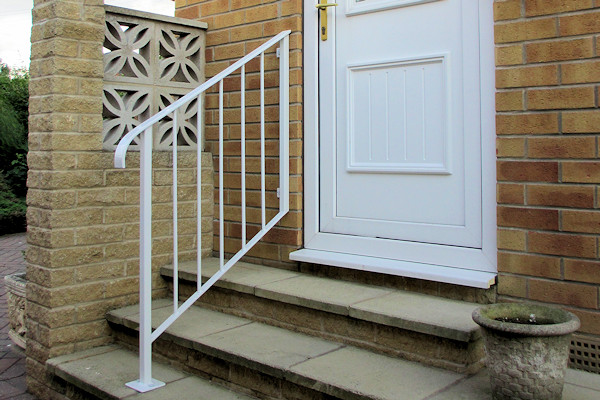 Handrail for steps into house