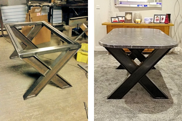 Granite and Steel Table